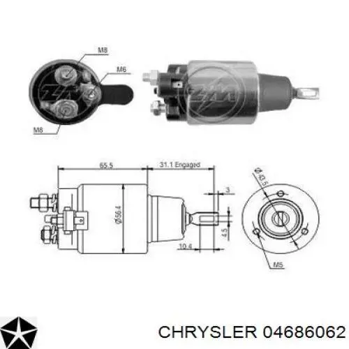 04686062 Chrysler relé de bujía de precalentamiento