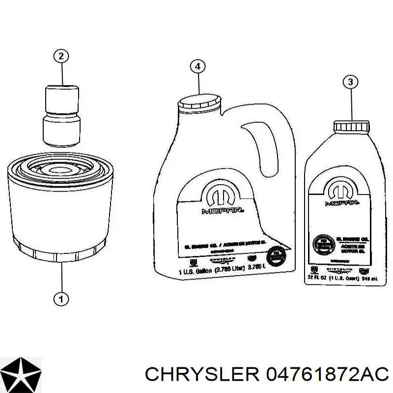 04761872AC Chrysler aceite de motor