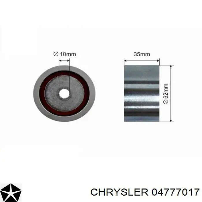 04777017 Chrysler rodillo intermedio de correa dentada