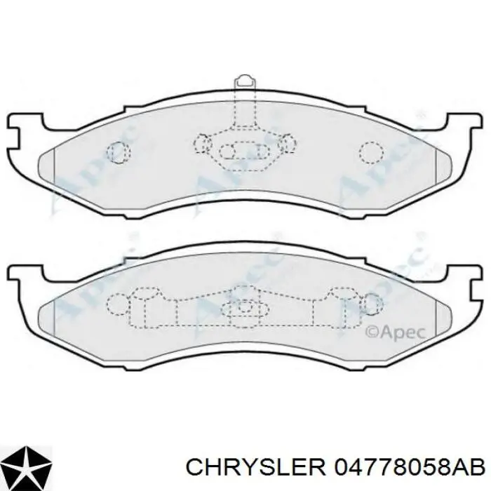 04778058AB Chrysler pastillas de freno delanteras