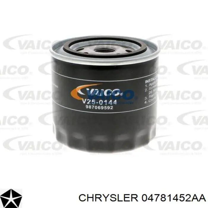 04781452AA Chrysler filtro de aceite