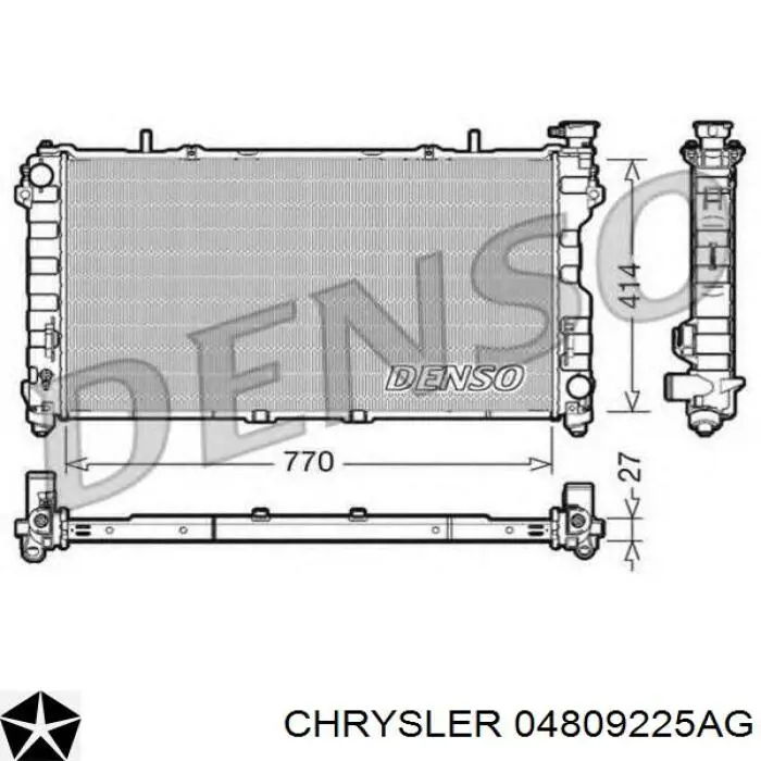 04809225AG Chrysler radiador refrigeración del motor