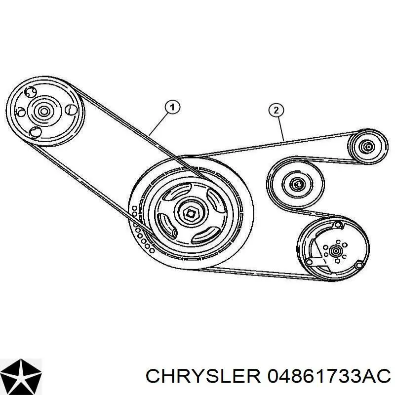 04861733AC Chrysler correa trapezoidal