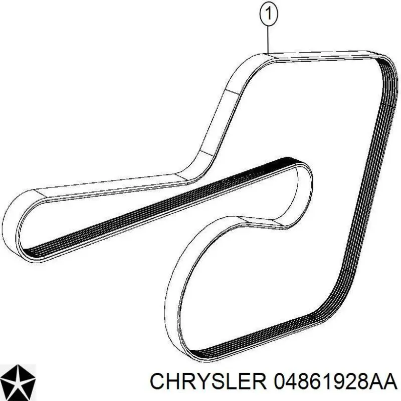 04861928AA Chrysler correa trapezoidal