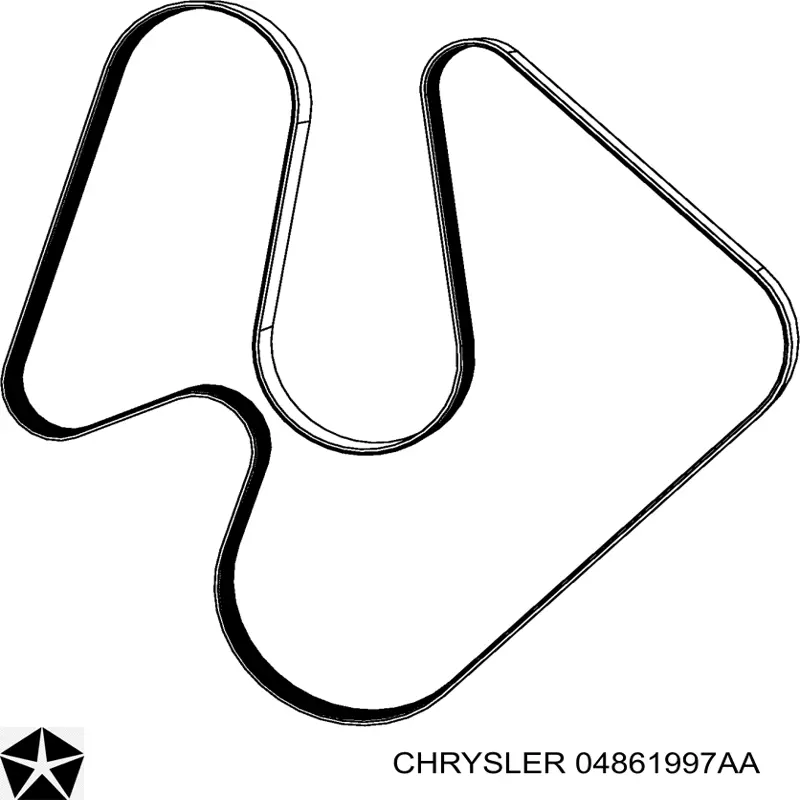 04861997AA Chrysler correa trapezoidal