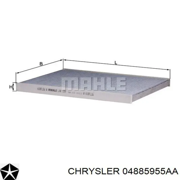 04885955AA Chrysler filtro de habitáculo