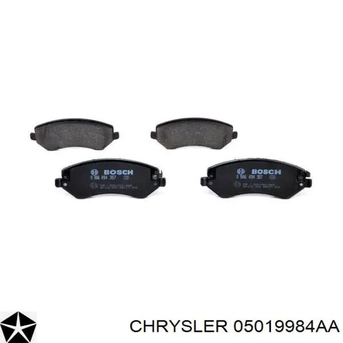 05019984AA Chrysler pastillas de freno delanteras