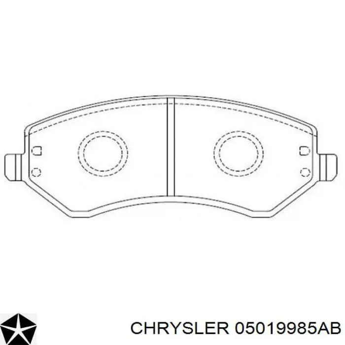 5019985AB Chrysler conjunto de muelles almohadilla discos delanteros