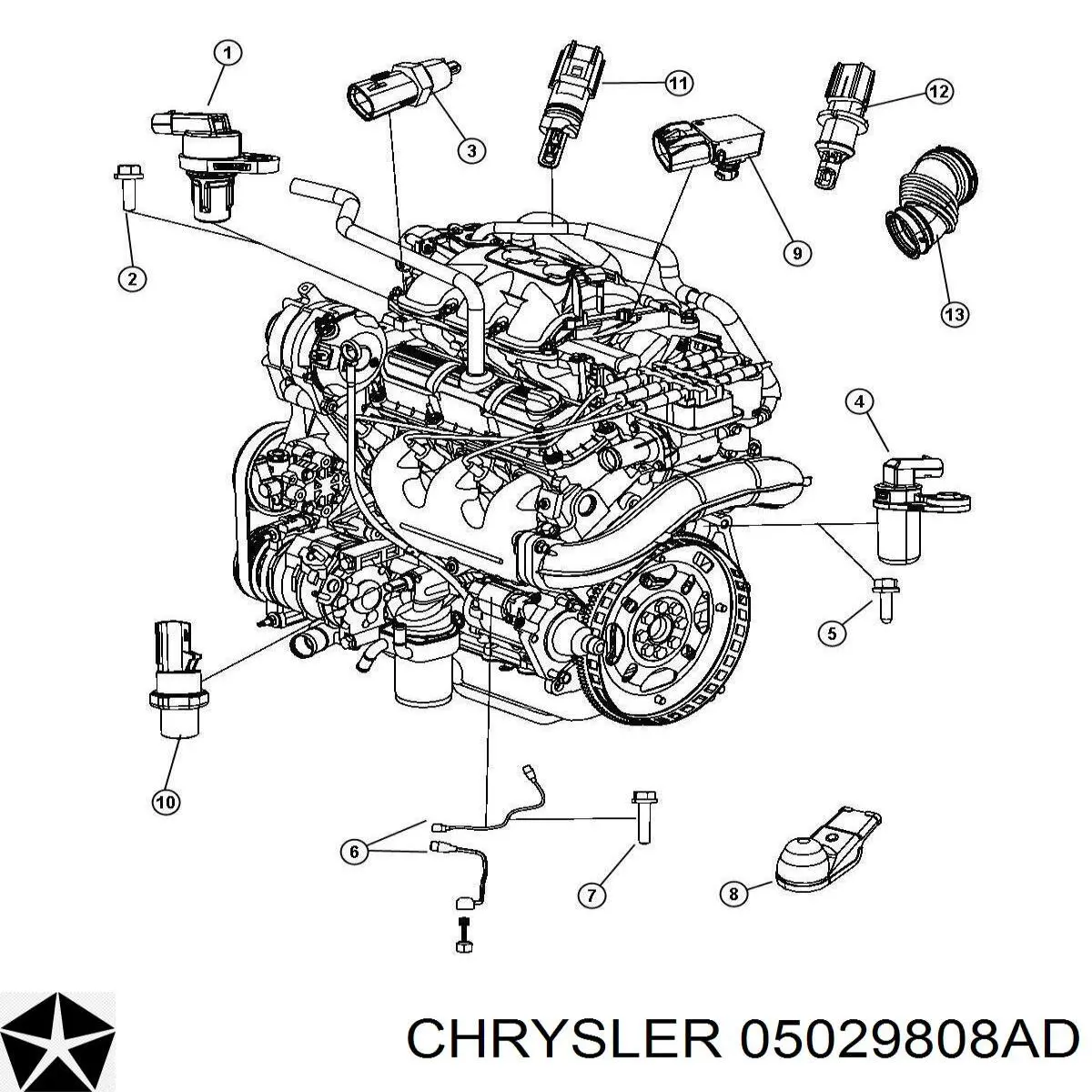 05029808AD Chrysler sensor de posición del árbol de levas