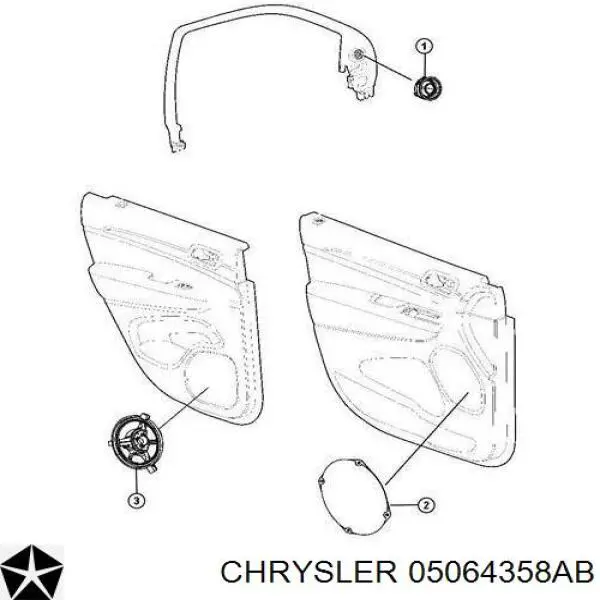  Altavoz de puerta delantera para Dodge Journey 