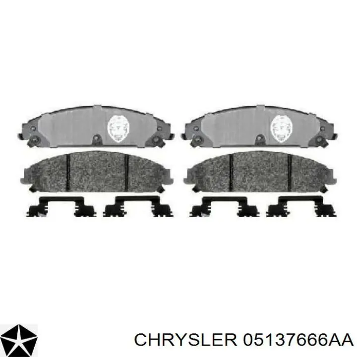 05137666AA Chrysler pastillas de freno delanteras