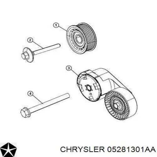 K05184638AD Fiat/Alfa/Lancia polea inversión / guía, correa poli v