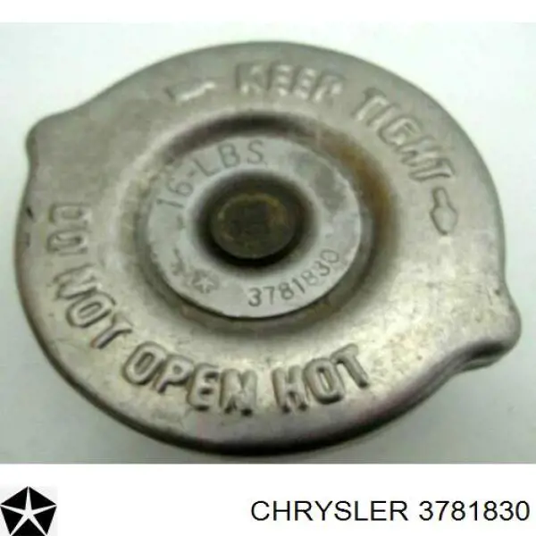 3781830 Chrysler tapa de radiador