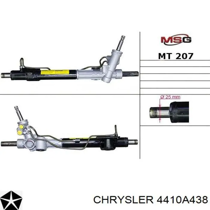 4410A438 Chrysler cremallera de dirección