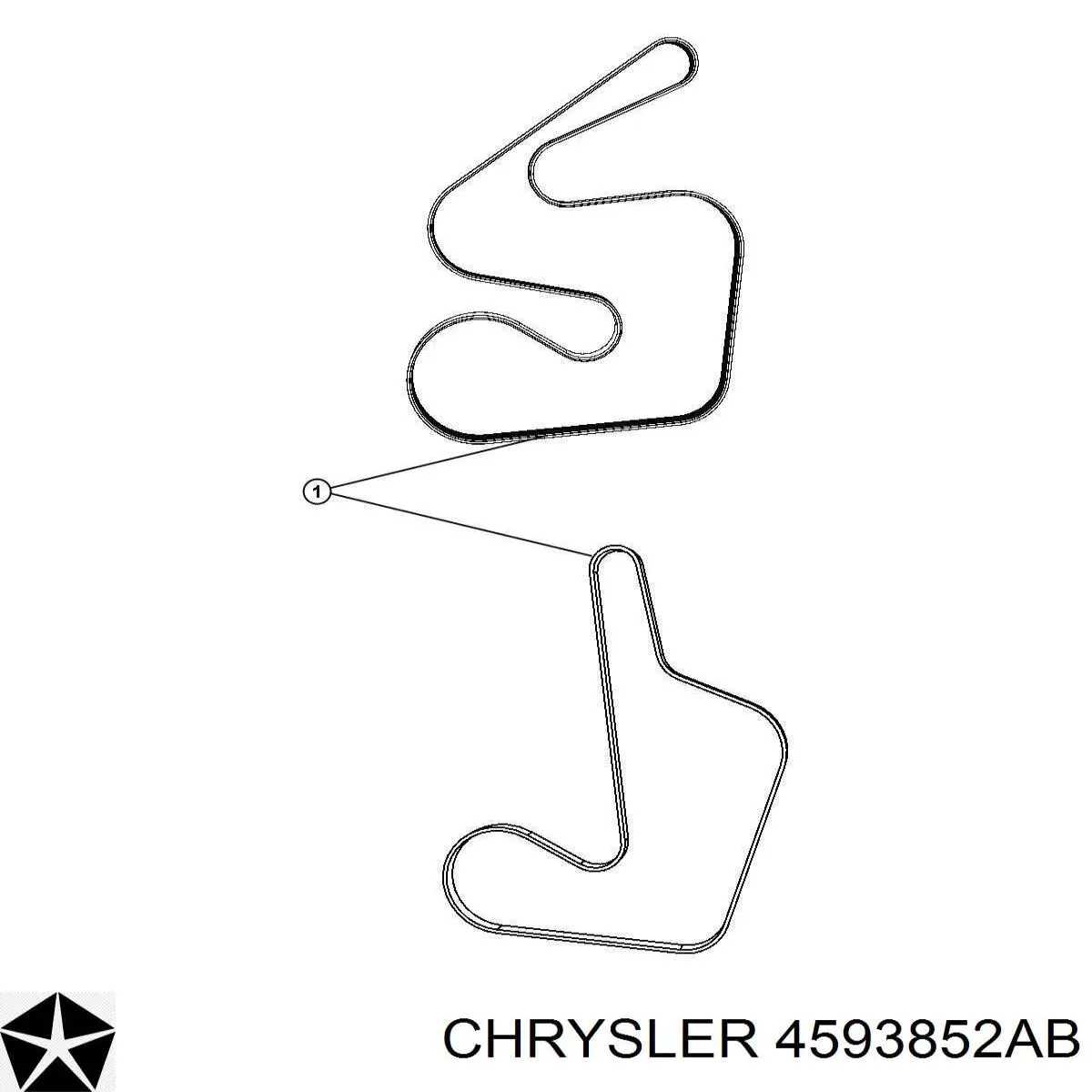 4593852AB Chrysler correa trapezoidal