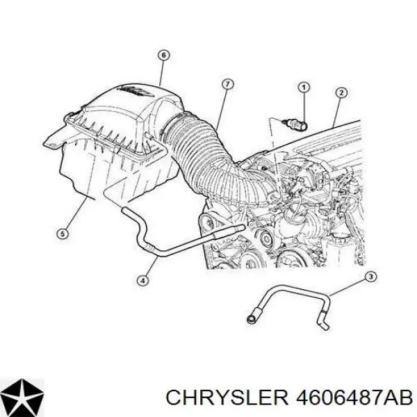 4606487AB Chrysler sensor, temperatura del aire de admisión