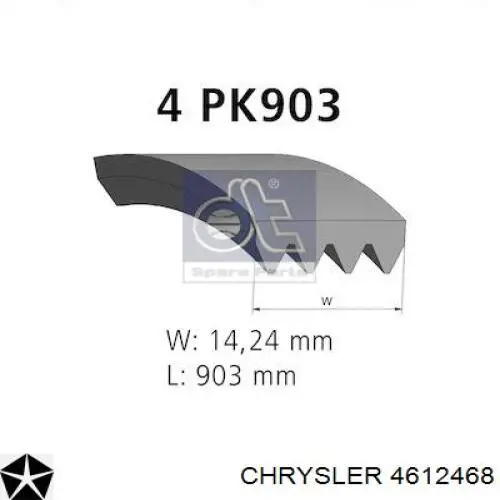 4612468 Chrysler correa trapezoidal