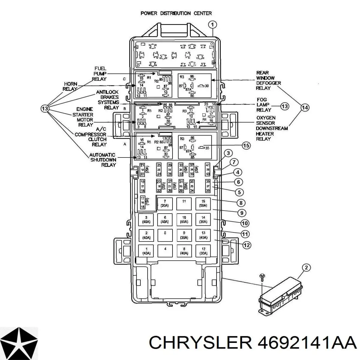 4692141AA Chrysler relé, piloto intermitente