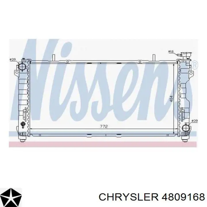 4809168 Chrysler radiador refrigeración del motor