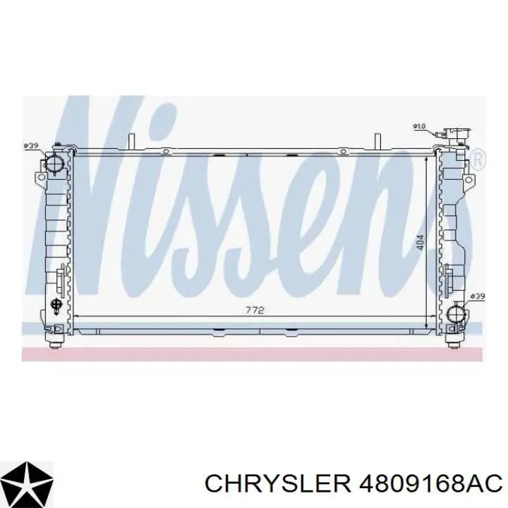 4809168AC Chrysler radiador refrigeración del motor