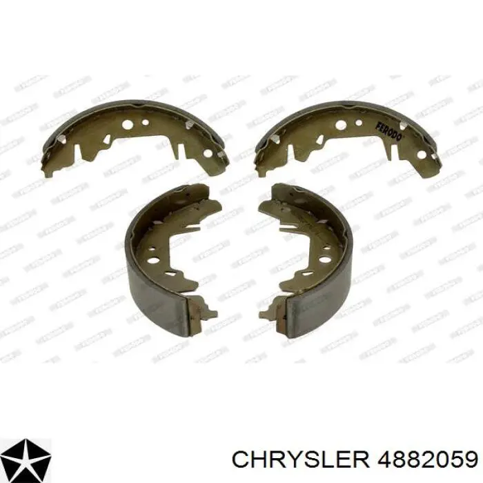 4882059 Chrysler zapatas de frenos de tambor traseras