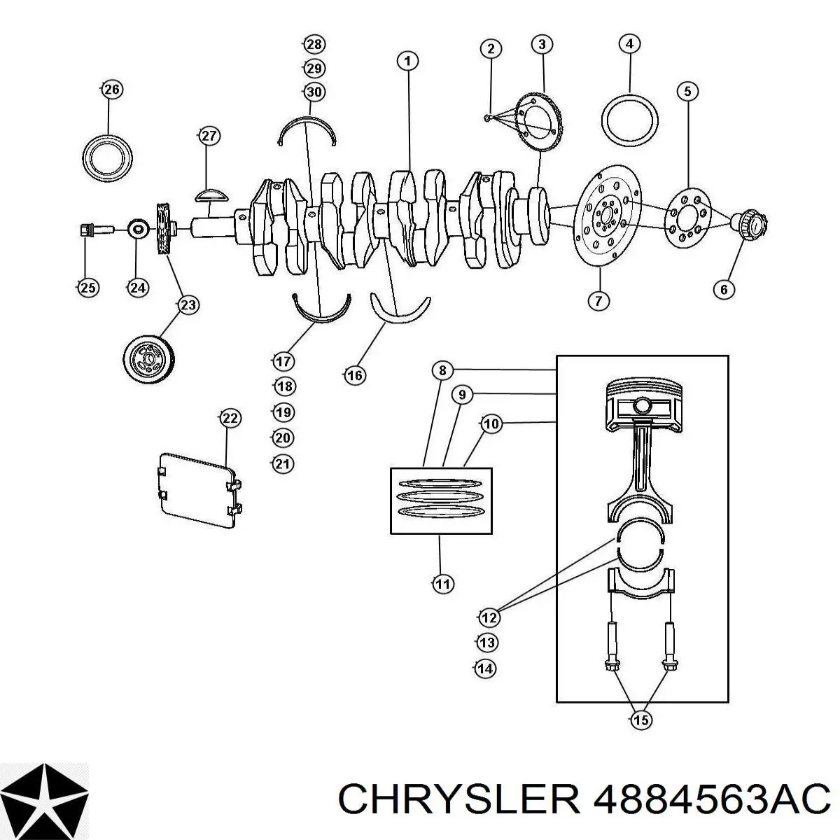  Cigüeñal para Jeep Compass 