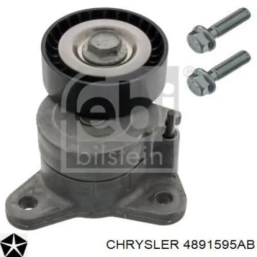 4891 595AB Chrysler tensor de correa, correa poli v