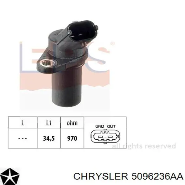 5096236AA Chrysler sensor de posición del cigüeñal