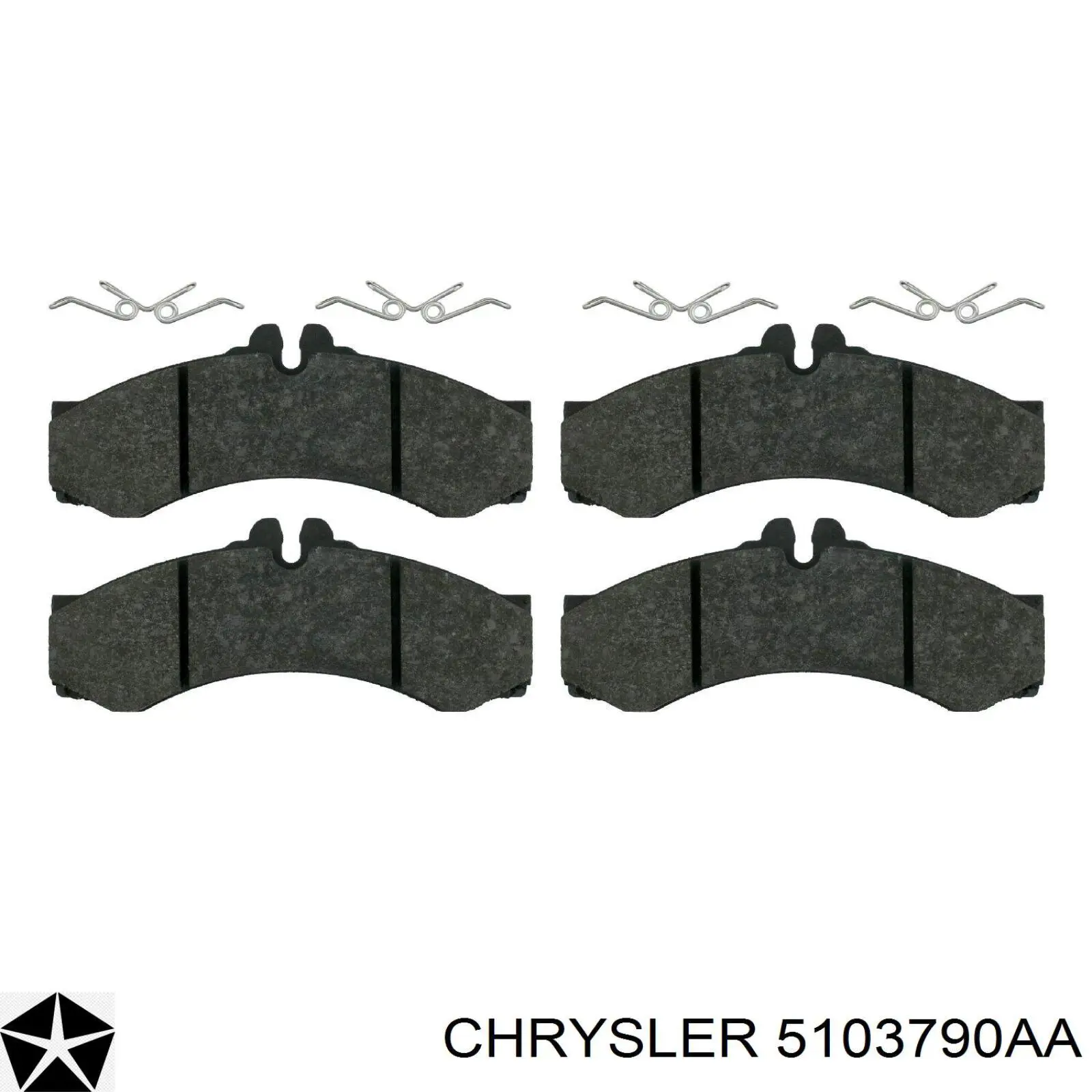 5103790AA Chrysler pastillas de freno delanteras