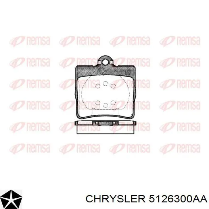 5126300AA Chrysler pastillas de freno traseras