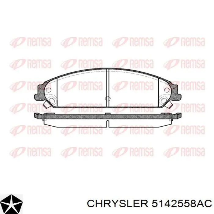 5142558AC Chrysler pastillas de freno delanteras