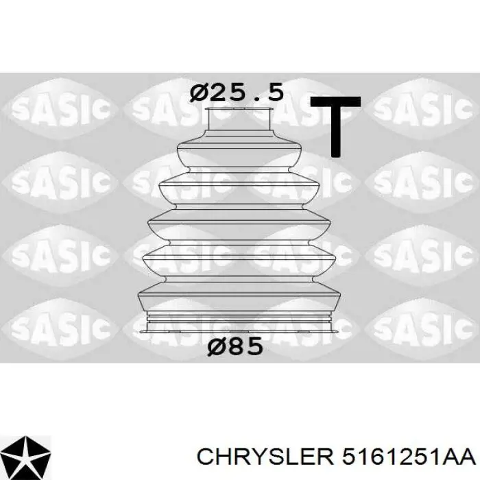 5161251AA Chrysler fuelle, árbol de transmisión delantero exterior