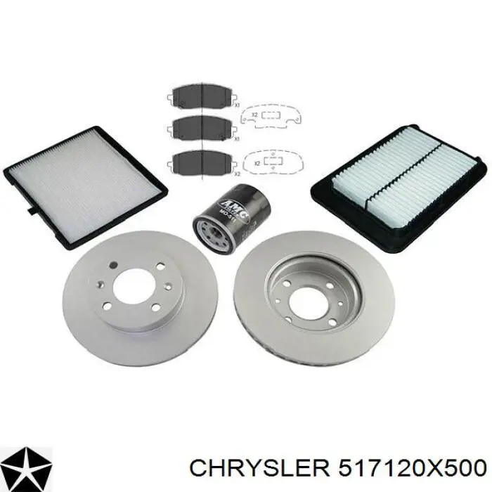 517120X500 Chrysler freno de disco delantero