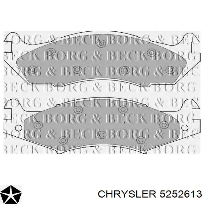 5252613 Chrysler pastillas de freno delanteras