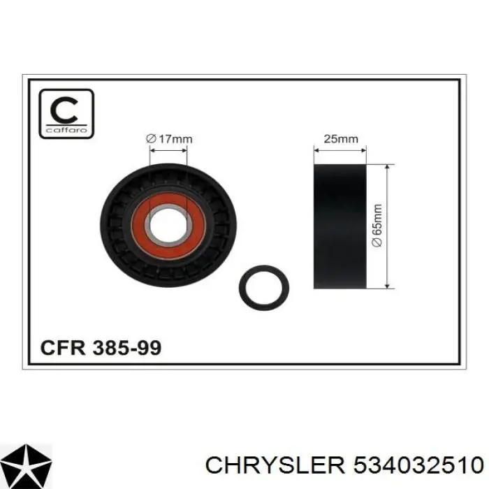 534 0325 10 Chrysler tensor de correa, correa poli v