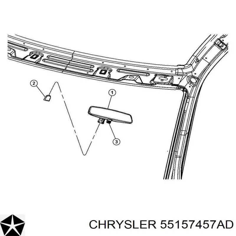  Retrovisor interior para Jeep Compass 