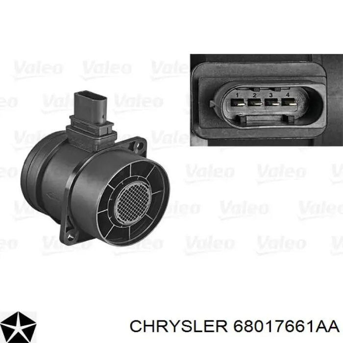 68017661AA Chrysler sensor de flujo de aire/medidor de flujo (flujo de aire masibo)