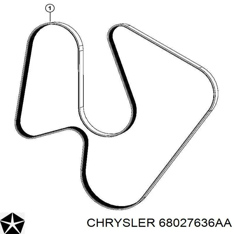 68027636AA Chrysler correa trapezoidal