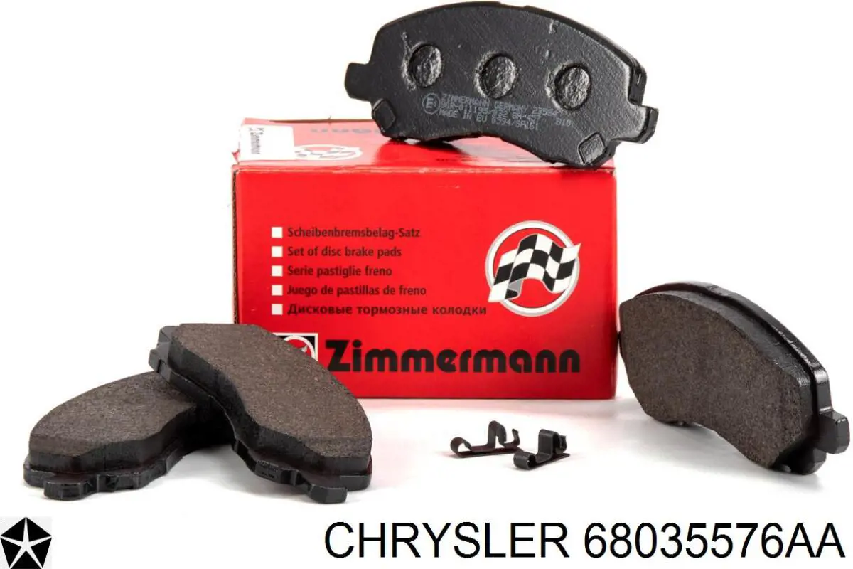 68035576AA Chrysler pastillas de freno delanteras