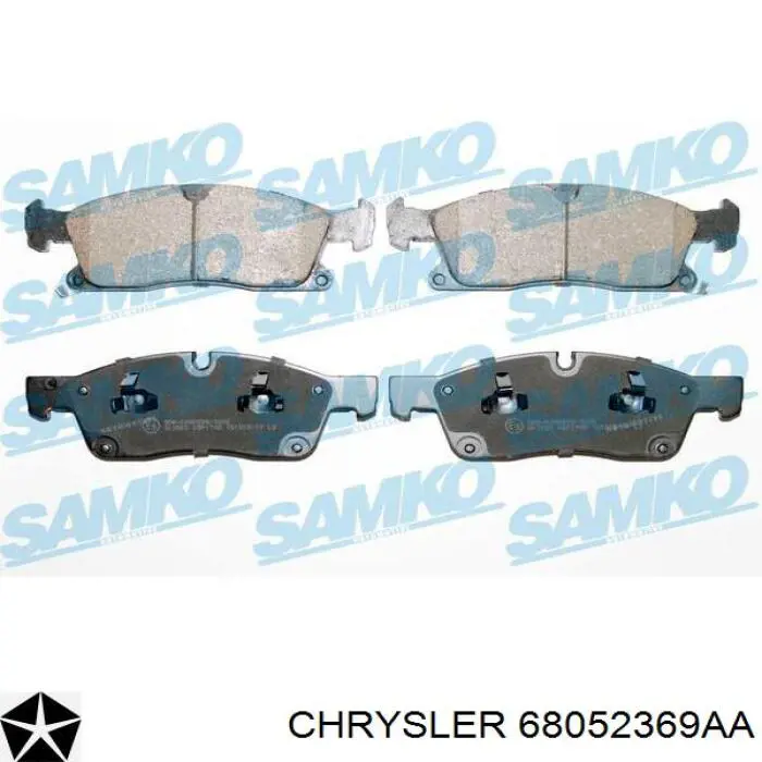 68052369AA Chrysler pastillas de freno delanteras