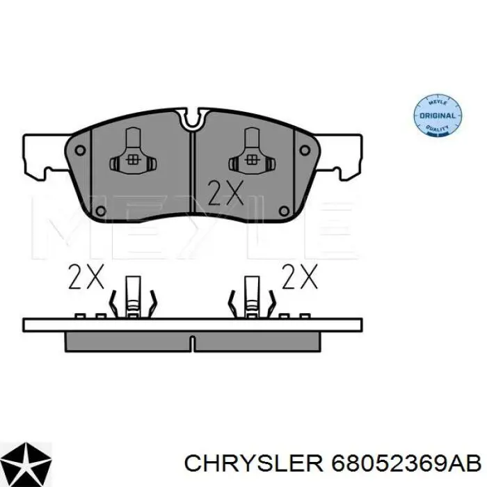 68052369AB Chrysler pastillas de freno delanteras