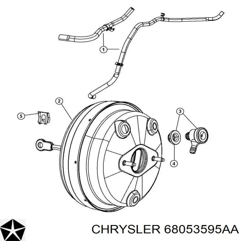  Válvula de vacío de booster para Jeep RENEGADE BU, B1