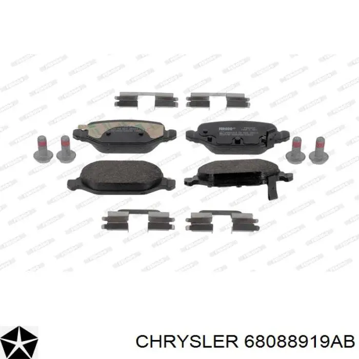 68088919AB Chrysler pastillas de freno traseras