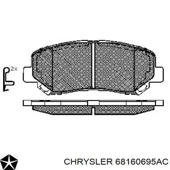 68160695AC Chrysler pastillas de freno delanteras