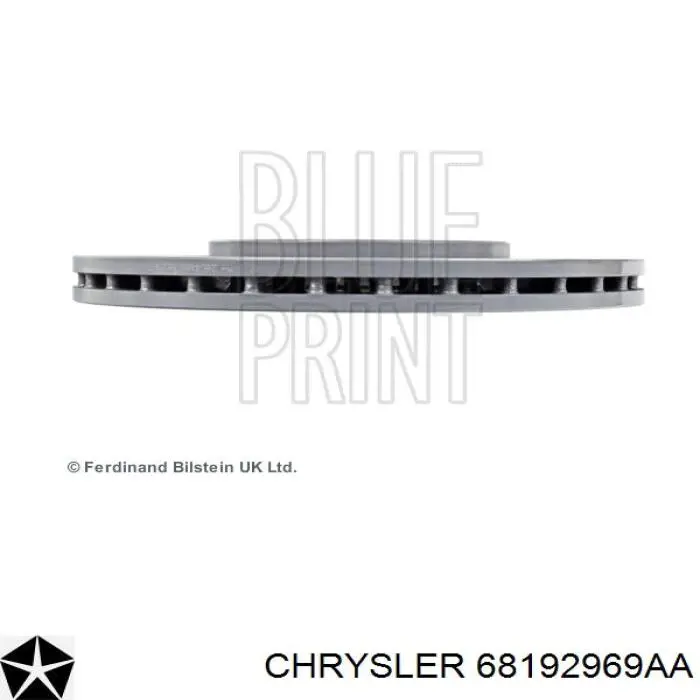 68192969AA Chrysler freno de disco delantero