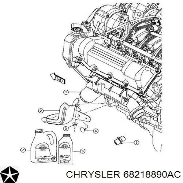 68218890AC Chrysler aceite de motor