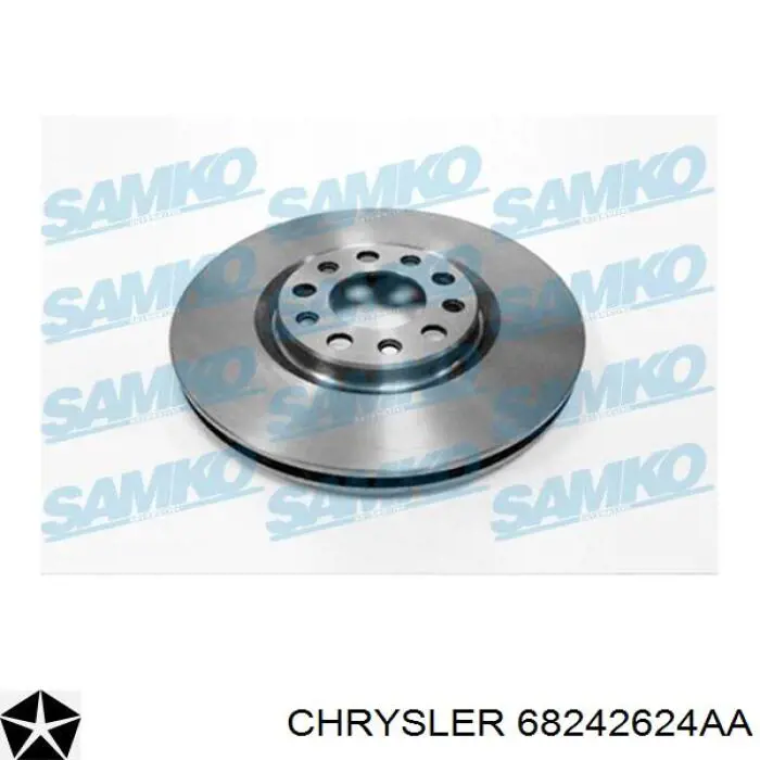 68242624AA Chrysler freno de disco delantero