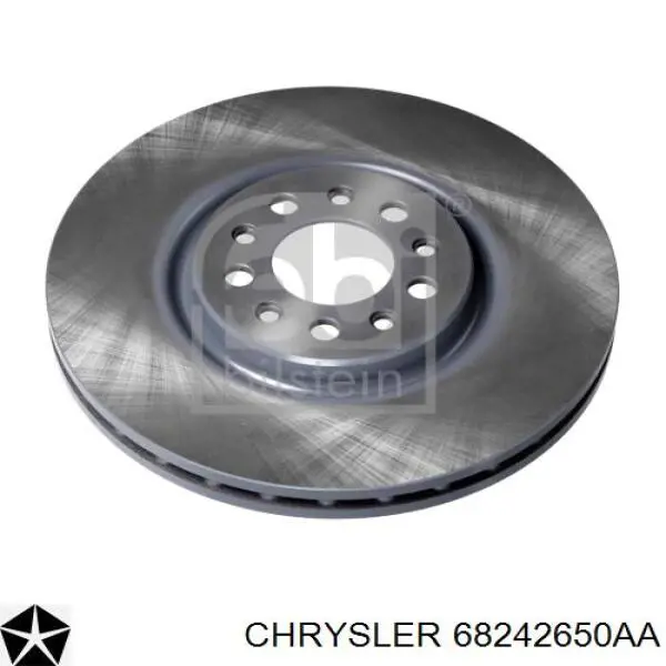 68242650AA Chrysler freno de disco delantero