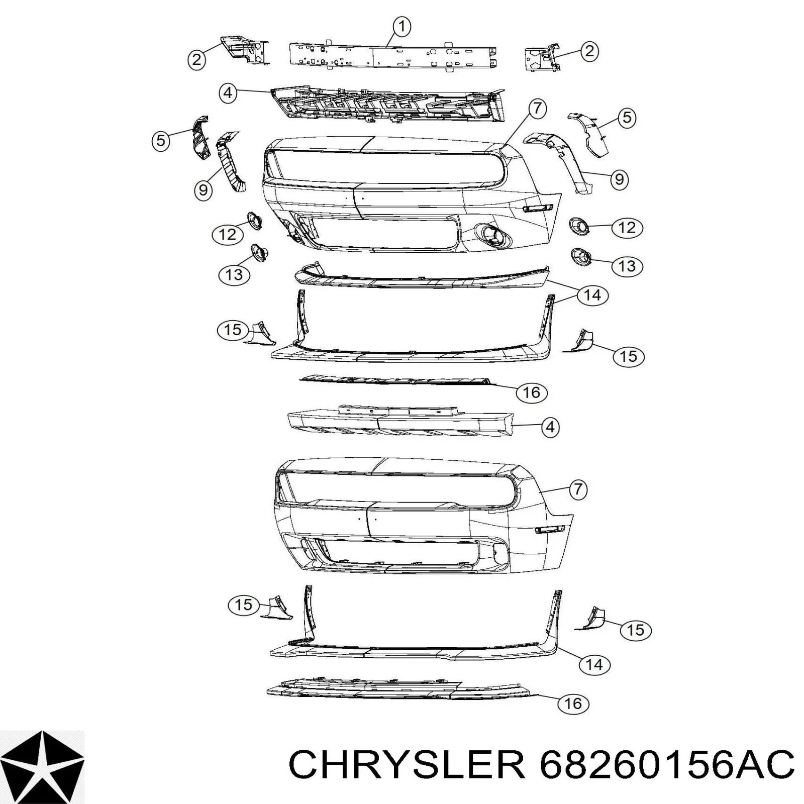 68260156AB Chrysler 