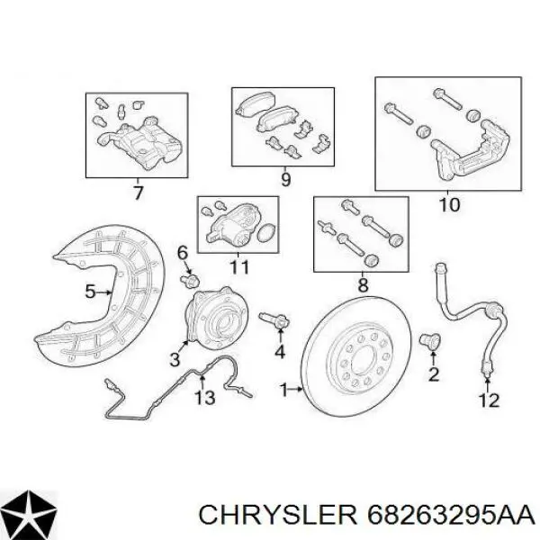  Pinza de freno trasero derecho para Jeep RENEGADE BU, B1